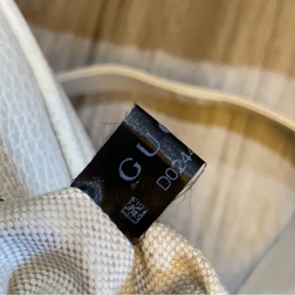 GUCCI white web stripe printed logo large leather messenger bag - Picture 7 of 11